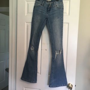 Free people distressed flare jeans